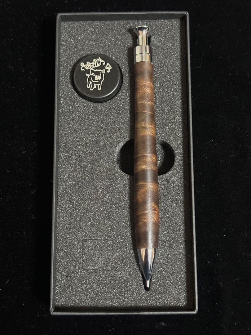 こぶた工房 シャープペンシル 神代楠 極上玉杢＆縮杢 0.5mm