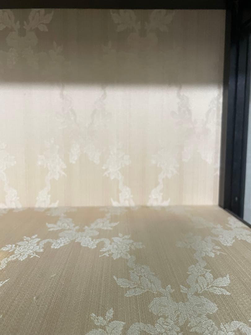アンティーク　木製ガラス扉　飾り棚