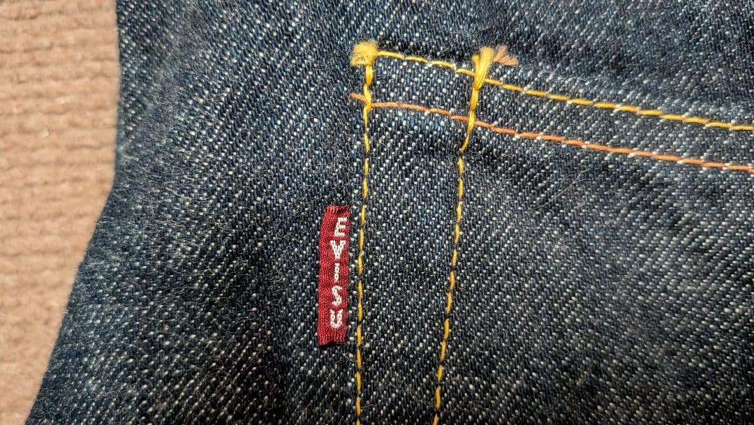 EVISU No.2 2001 33×35 虎耳 未使用 日本製 ワンウォッシュ