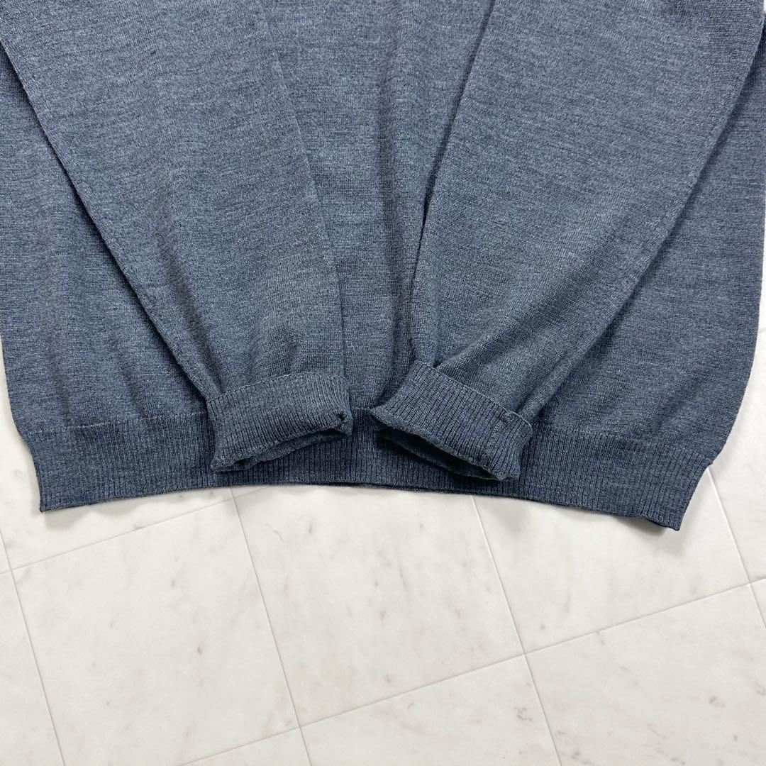 〈新品〉BOSS ボス【L】ウール100%クルーネックニット グレー