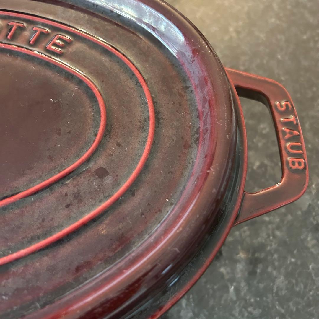 STAUB LA COCOTTE グレナディンレッド オーバル両手鍋29cm