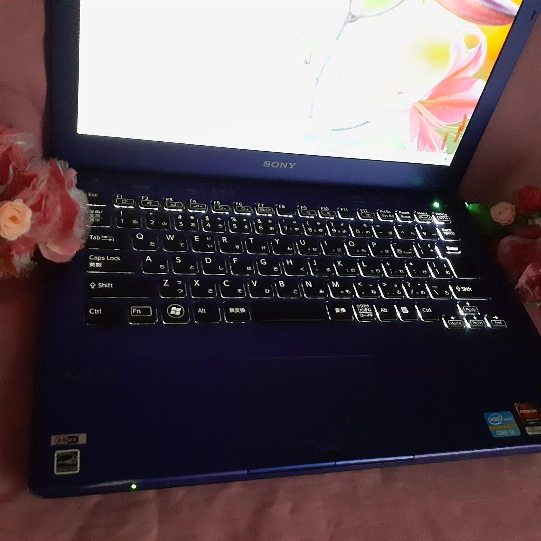 パープル色/Core-i7/小型VAIO/新品SSD512G/Win11/8GB