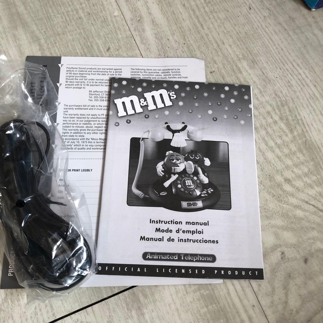 新品箱付きデッドストックアメリカUSA限定ビンテージM&Msフィギュア電話機