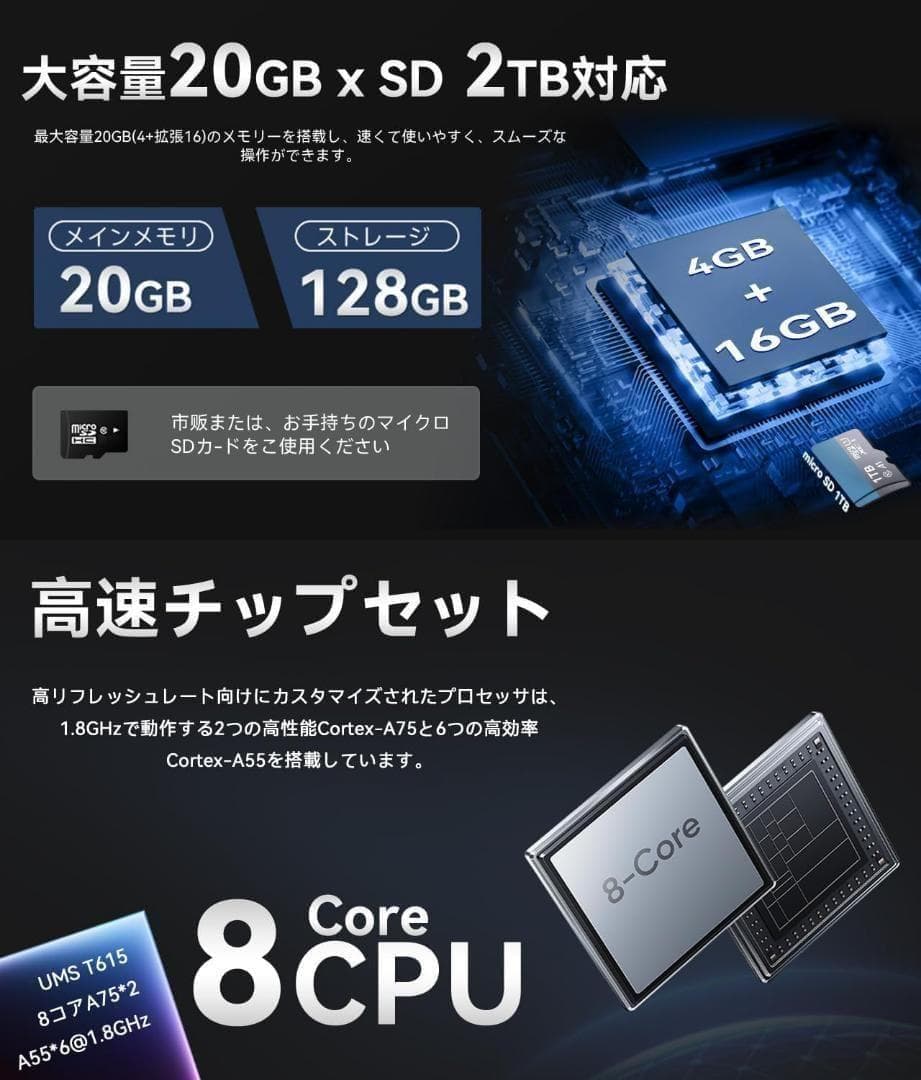 Android16 強化版 タブレット 10インチ フイルム貼り済み