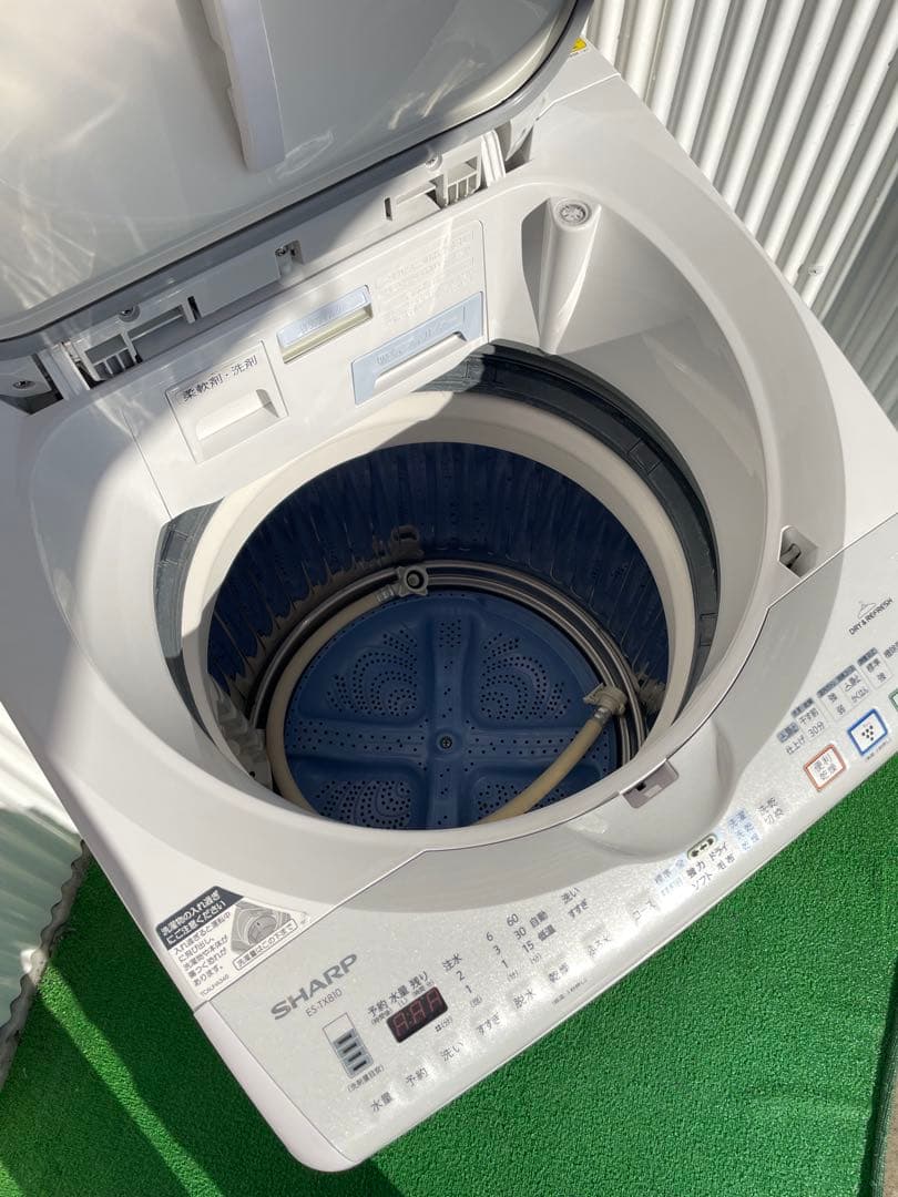 871 シャープ 穴なし槽 8kg洗濯乾燥機 プラズマクラスター搭載 黒カビ抑制