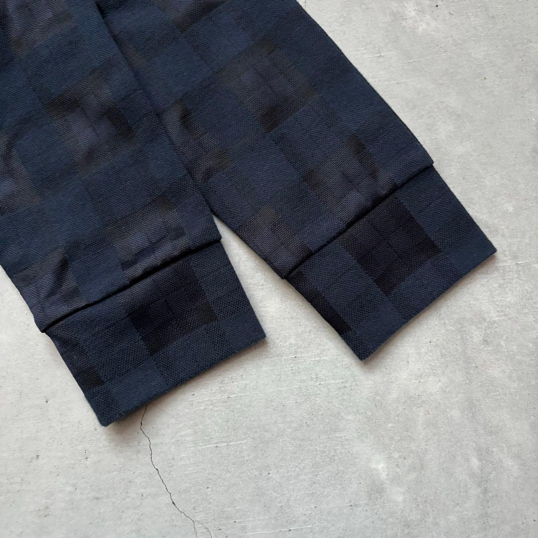 【美品】BEAMS GOLF パープルレーベル チェック柄モックネック長袖シャツ