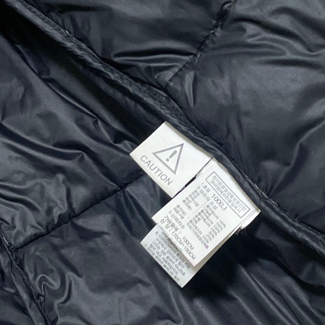 美品 ノースフェイス フード付きダウンジャケット ブラック L