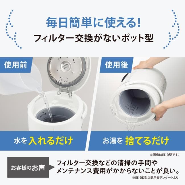 象印 ZOJIRUSHI スチーム式加湿器 EE-DE50-HA グレー　新品