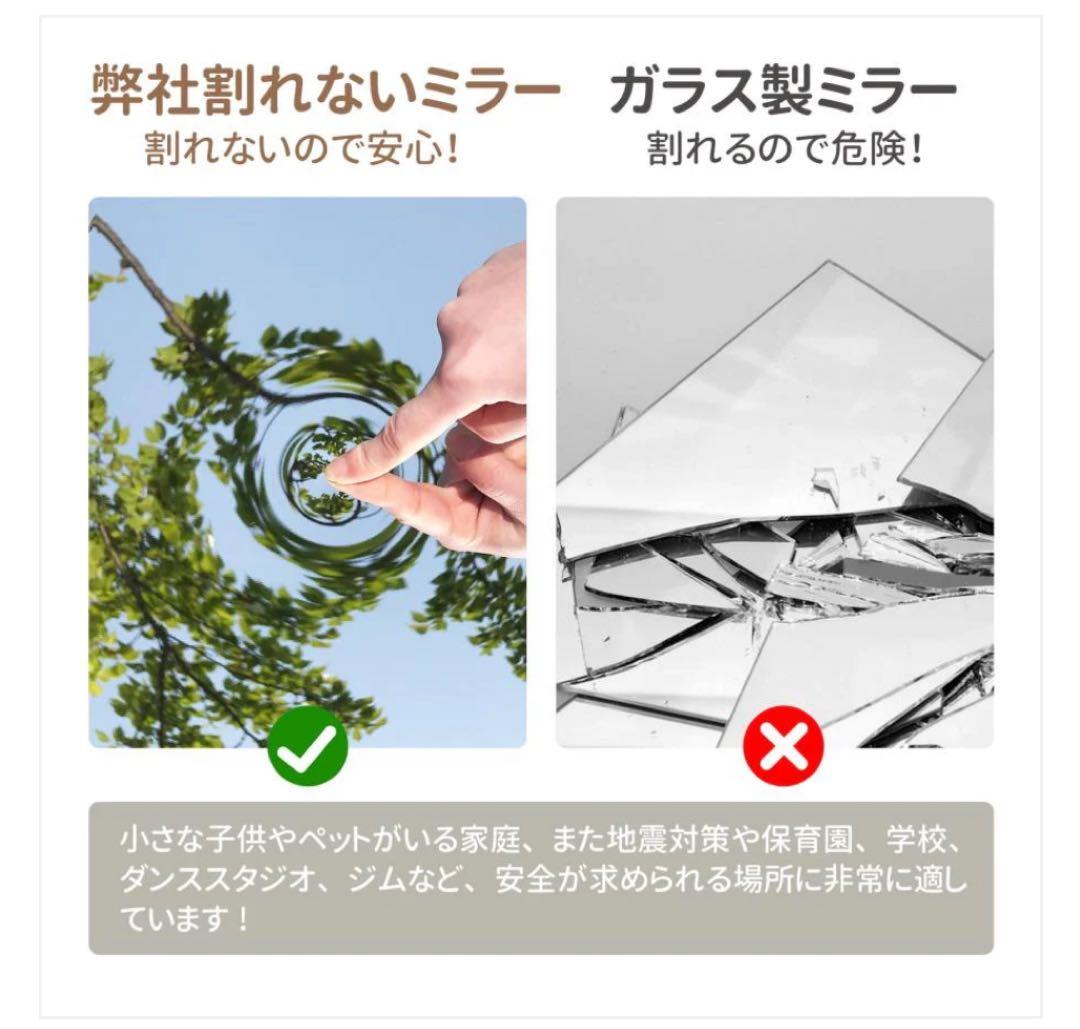 軽壁掛け鏡160x100木目