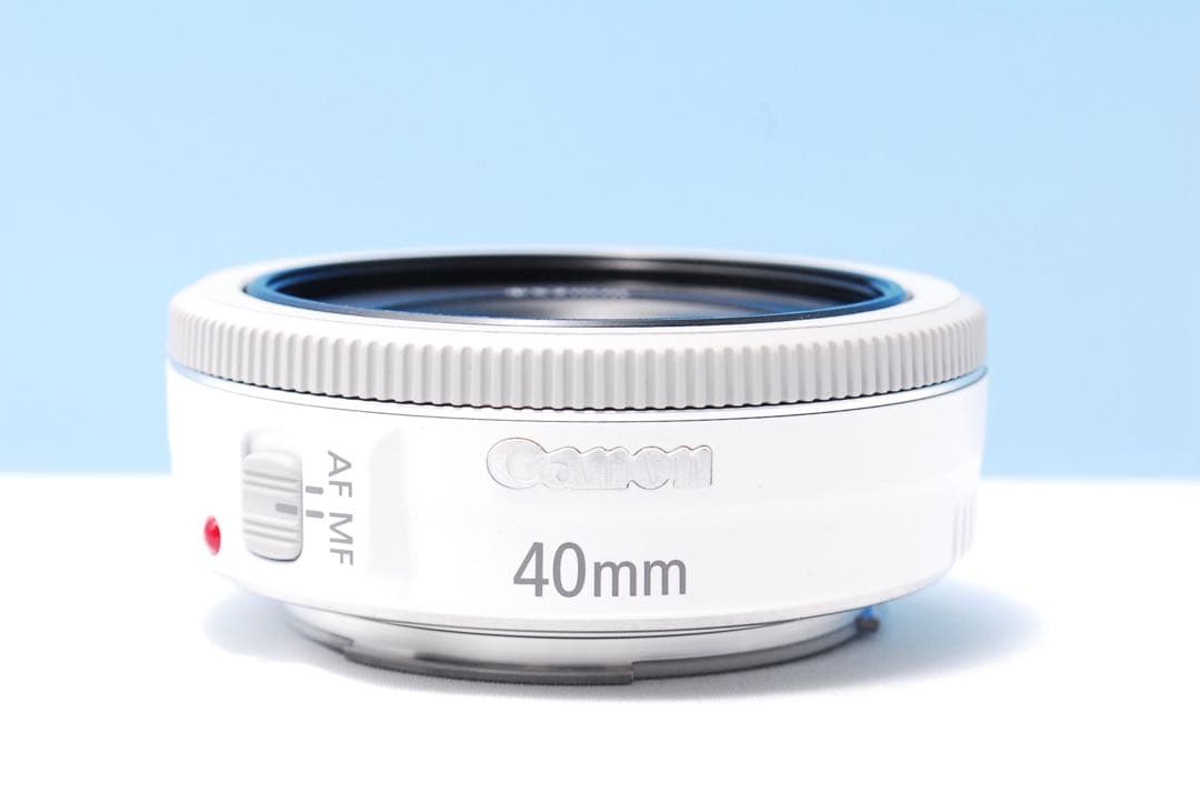 【美品・ホワイト】Canon EF 40mm F2.8 STM パンケーキレンズ