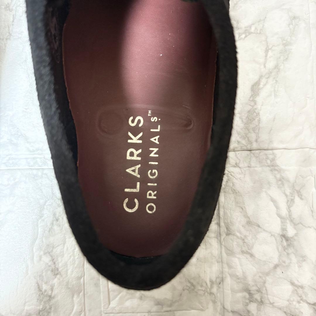 【美品】クラークス ワラビー ローカット スウェード ブラック 25.5
