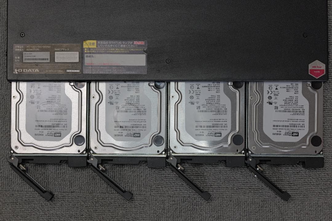 IODATA 4ベイ NAS HDL4-H8R 4TBx4 16TB
