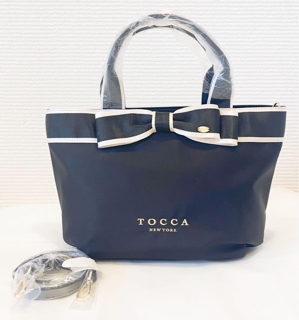 ●新品TOCCA BICOLOR RIBBON TOTE トートバッグ