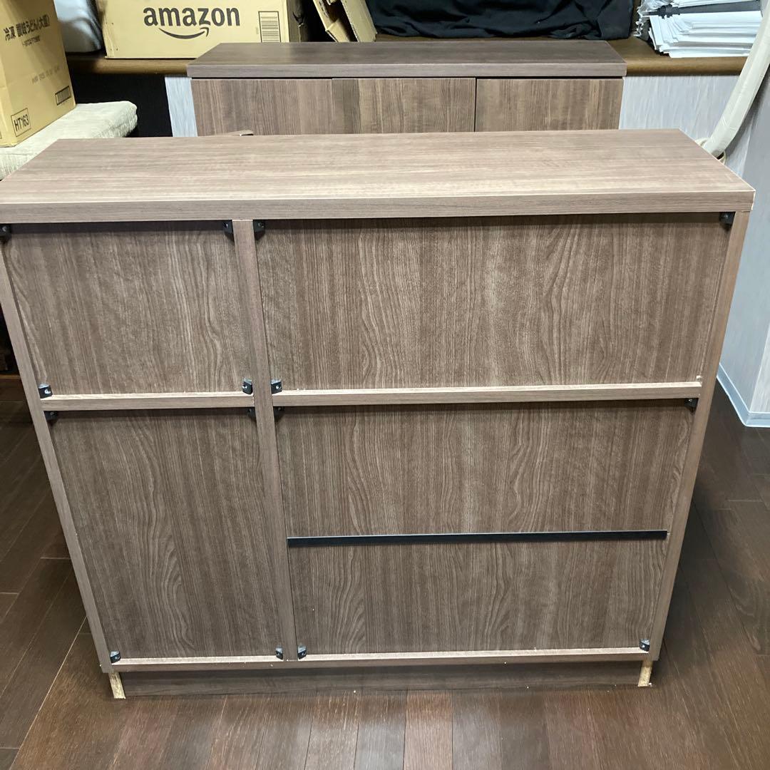 ワイエムワールド カウンター下収納 扉付き セピアナチュラル