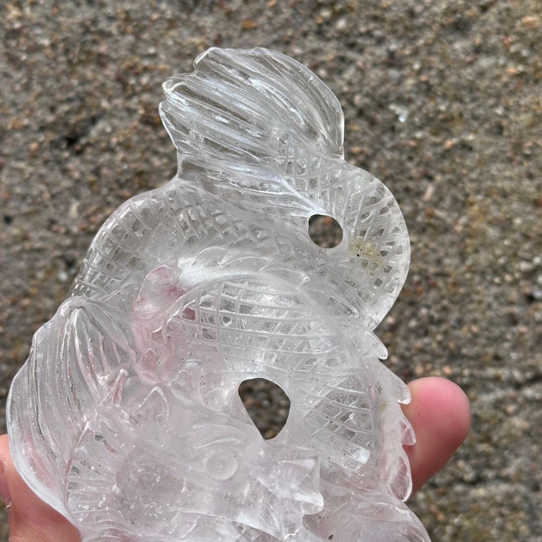 天然石 水晶の龍　置物　ご購入前に在庫確認必要G.182