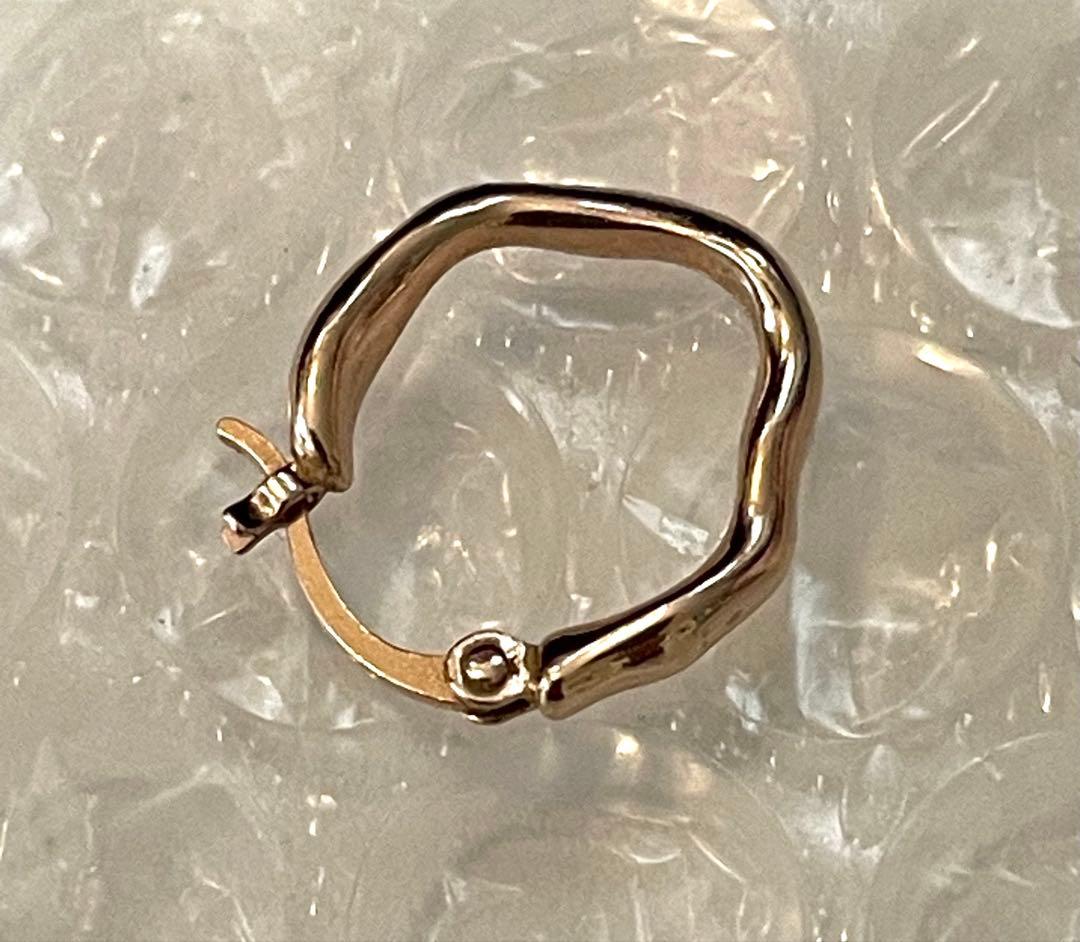 eye エテ K18 フープピアス 925 ピンクゴールド系