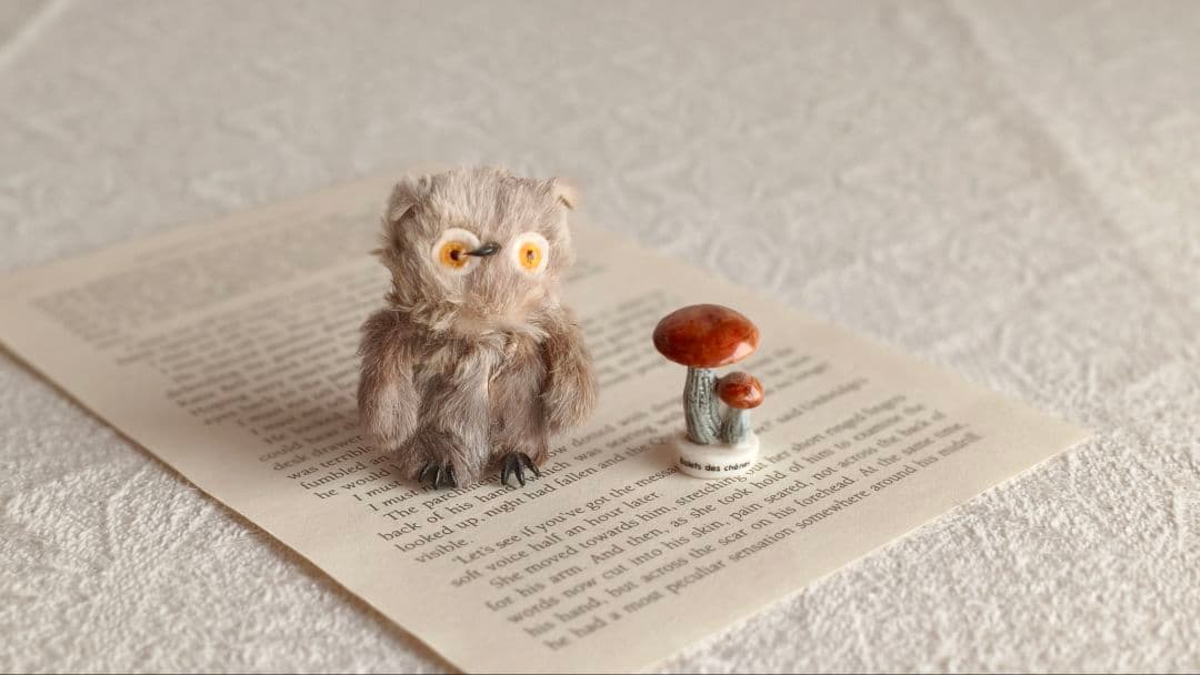 * vintage owl ❀ * もふもふ フクロウさん
