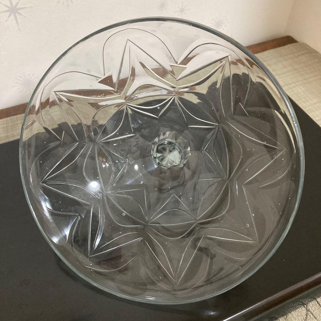 オランダ切子 ボンボン入れ 蓋物 ギヤマン アンティーク 菓子器