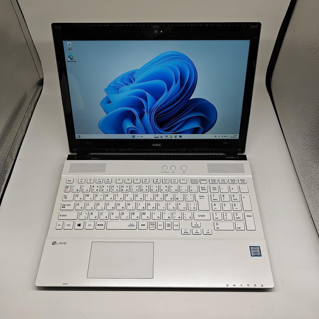 【NEC】NS700 高性能i7 SSD256GB 16GB ホワイトノートPC