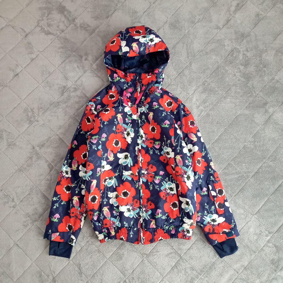美品！　スカラー　スノーウェア　上下セット　花柄　XS