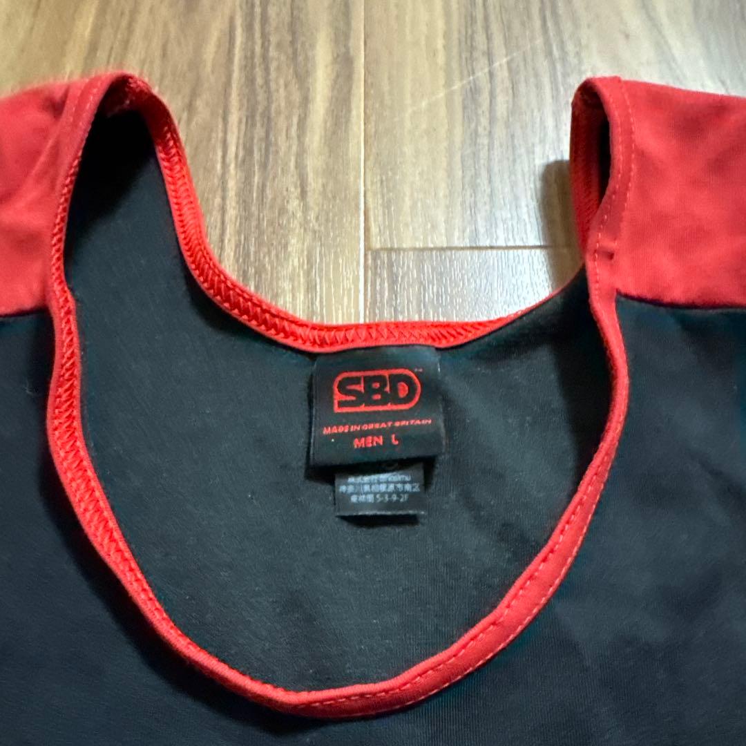 SBD パワーリフティングシングレット Lサイズ 黒/赤