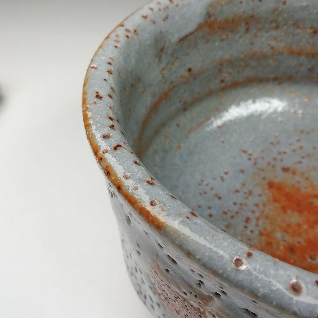 Ｔ６９４　茶碗　『鼡志野』『桃山窯　林英二 造』　共箱　抹茶碗　茶道具