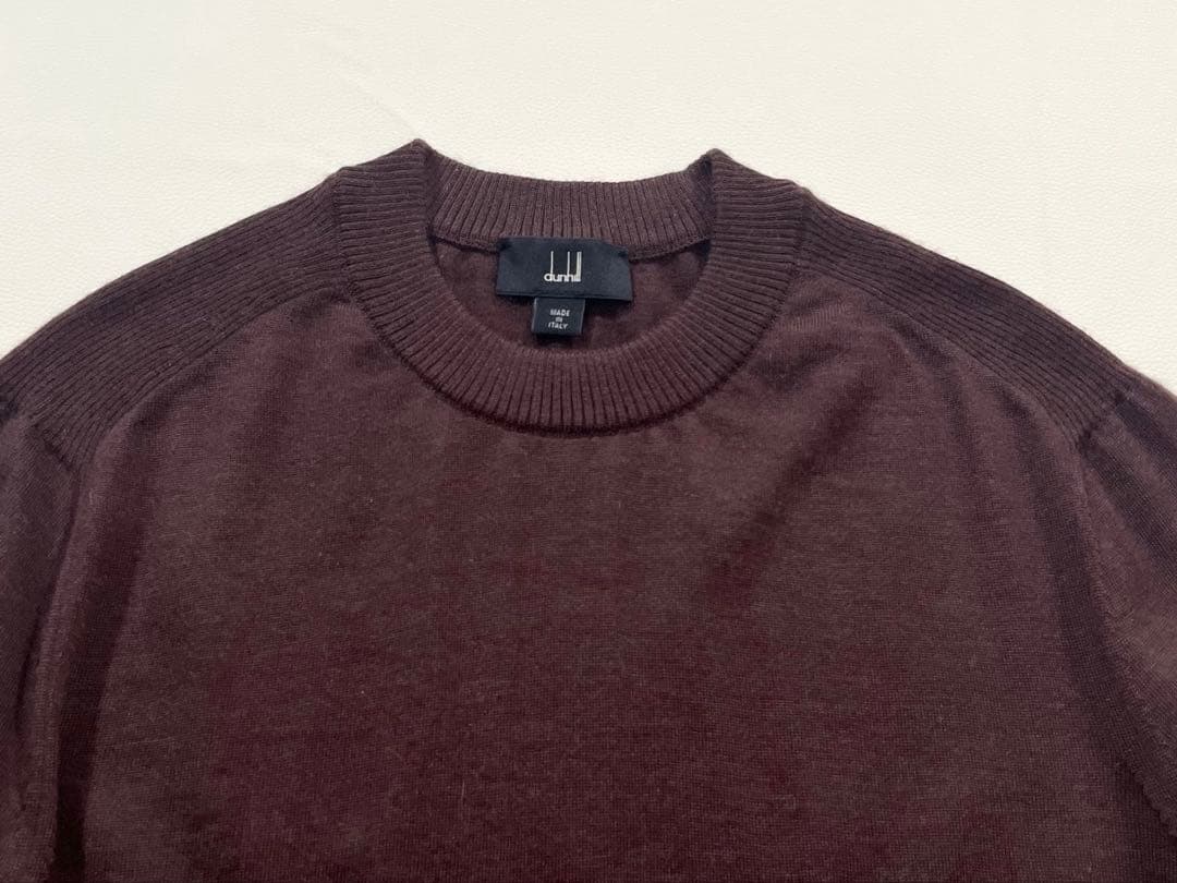 【美品】dunhill　ニット セーター　カシミヤ100%　現行モデル　ロゴ刺繍