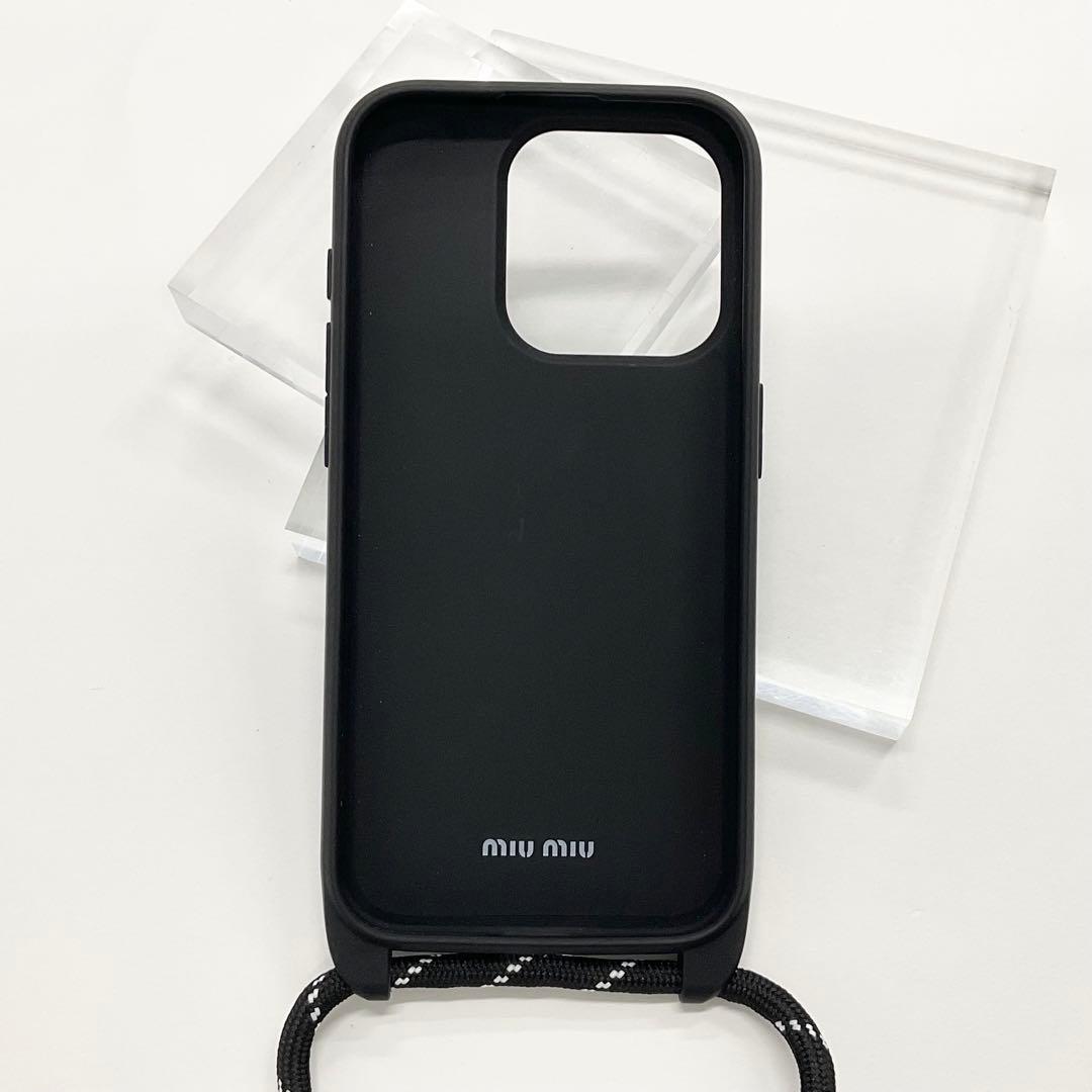 ミュウミュウ ロゴ スマホケース iPhone14pro iPhoneケース