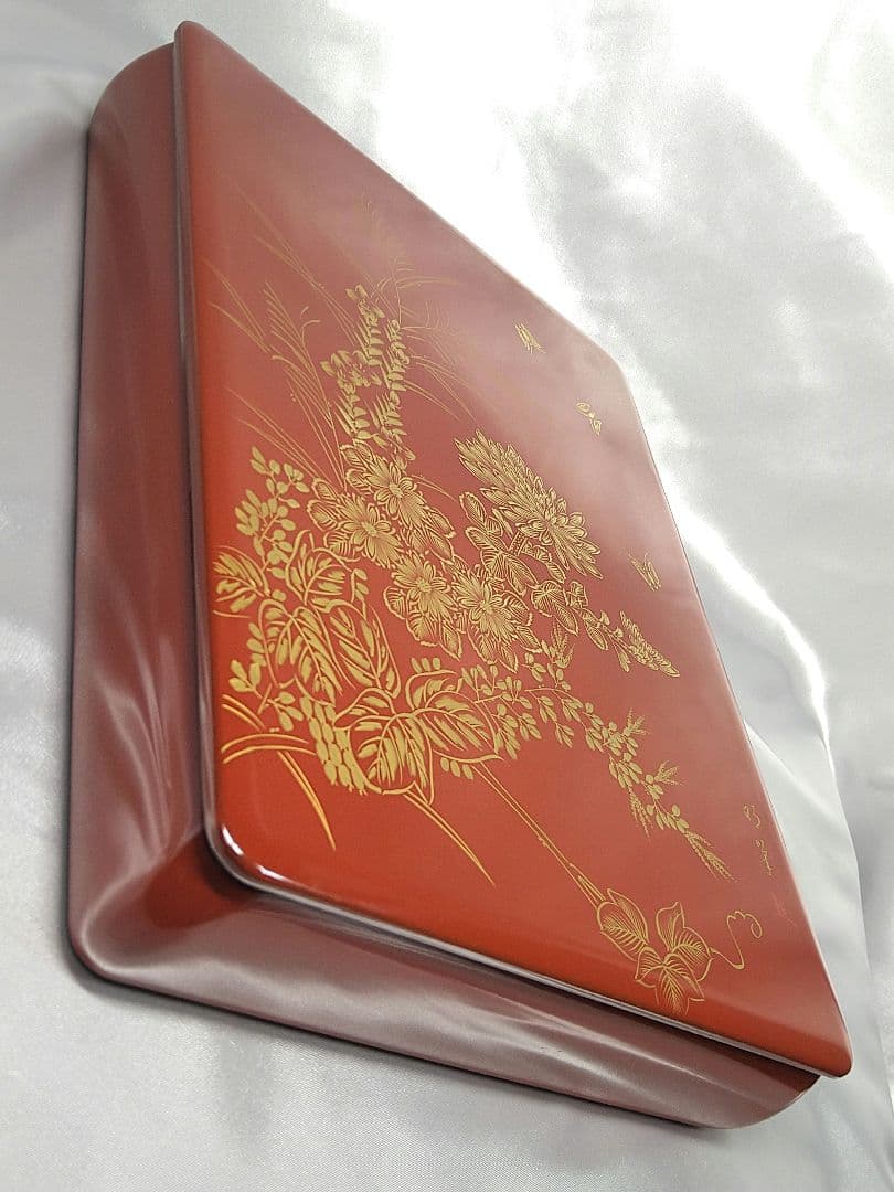 工芸品 越前塗 漆器 文庫 文箱 沈金絵付 天然木 美品