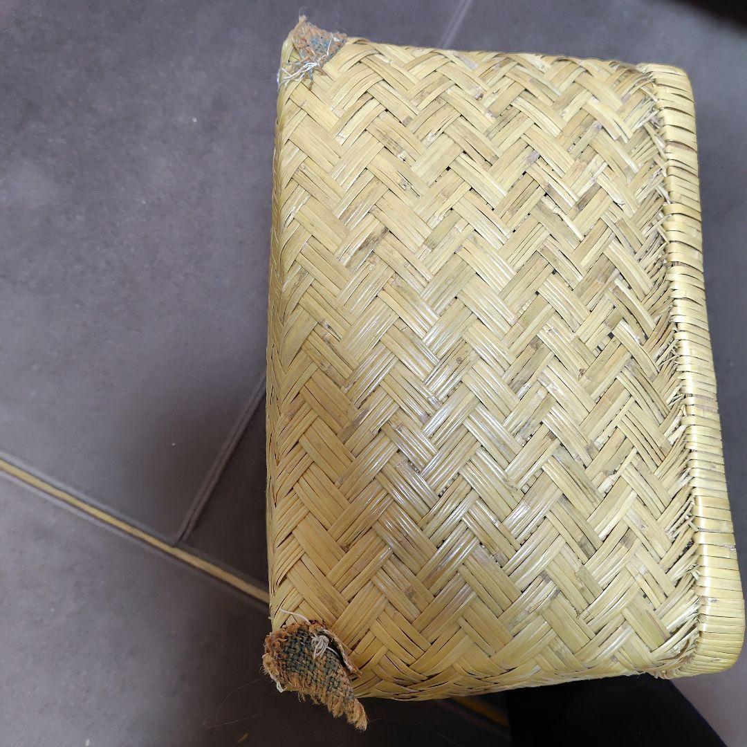 竹行李　古道具　アンティーク　竹籠　収納　カゴ