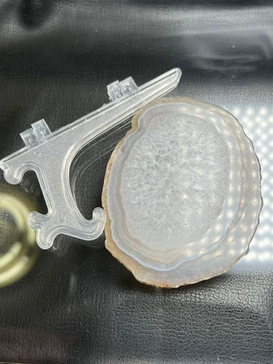 0622141   72＊90ミリ水晶共生瑪瑙置物セット　コースター