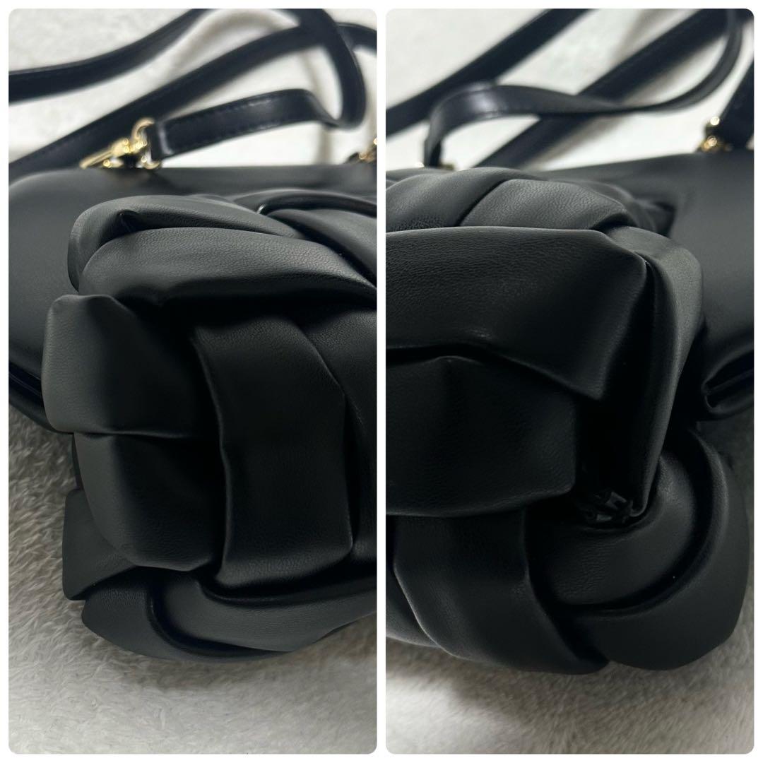 【美品】テモワール ショルダーバッグ クラッチバッグ 2way レザー ブラック