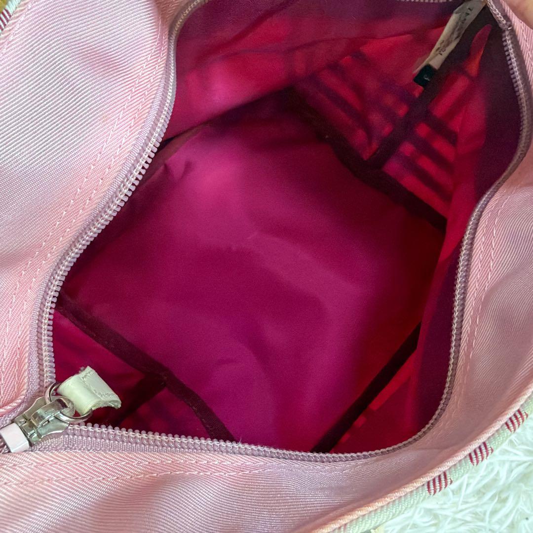 希少✨Burberry Blue Label ピンク 舟形 ミニトートバッグ