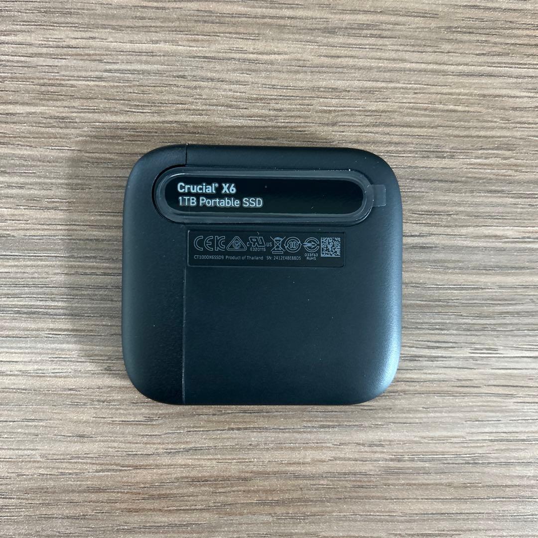 【超美品】Crucial X6 1TB Portable SSD