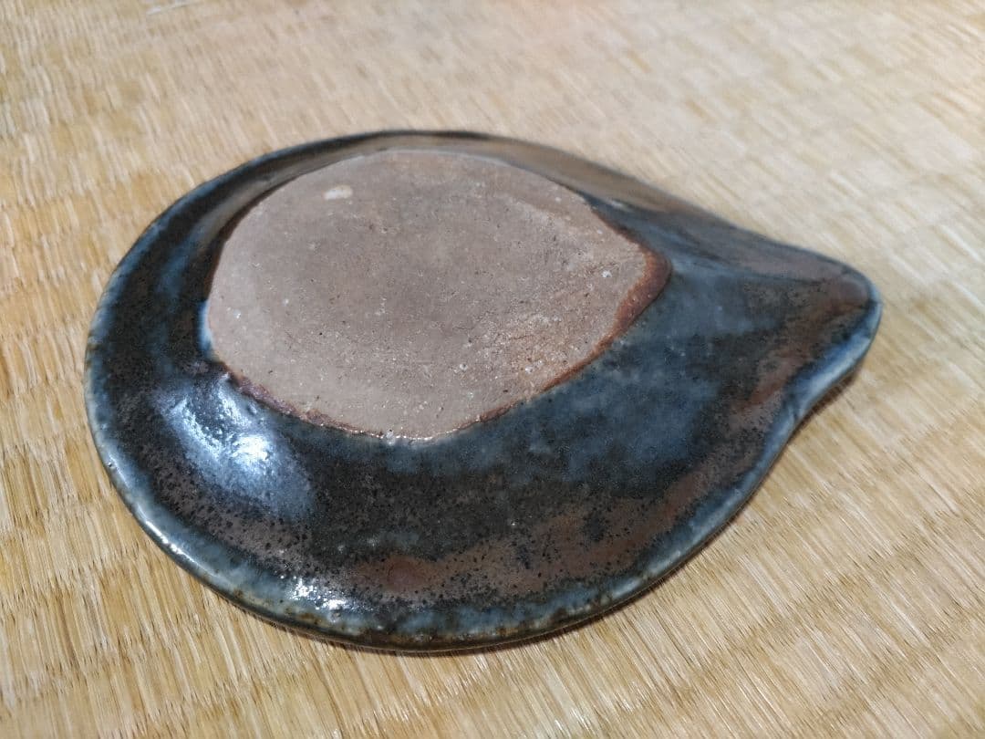 河井寛次郎 呉須 灰皿 民芸 珍品 日本ナショナルユニオン依頼品（UN銘）小物入