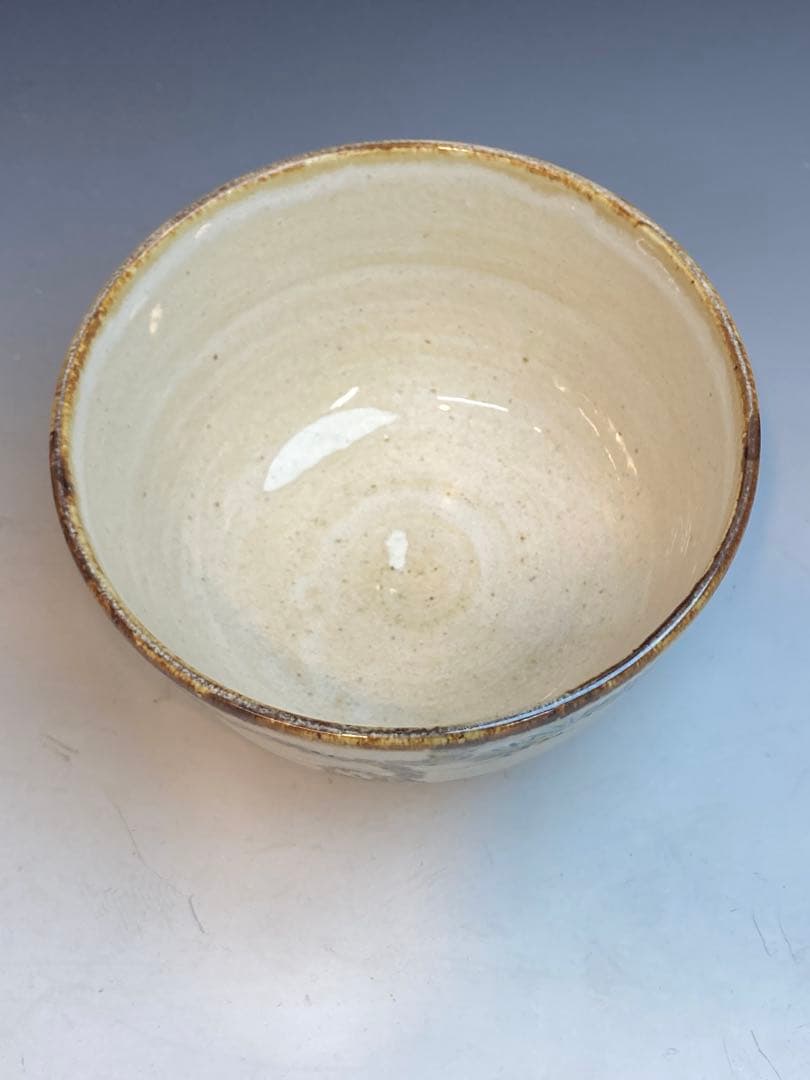 清雲 作 猿猴の図写茶碗 共箱 茶道具