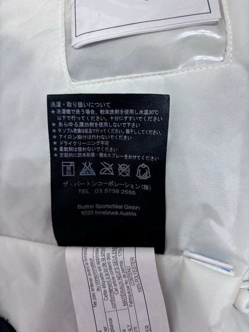 BURTON The White Collection ネイビー チェック柄 S