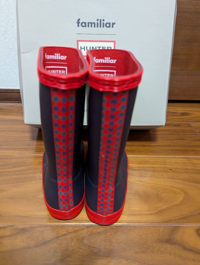 HUNTER 　ハンターファミリアfamiliar 長靴 レインブーツ１８センチ