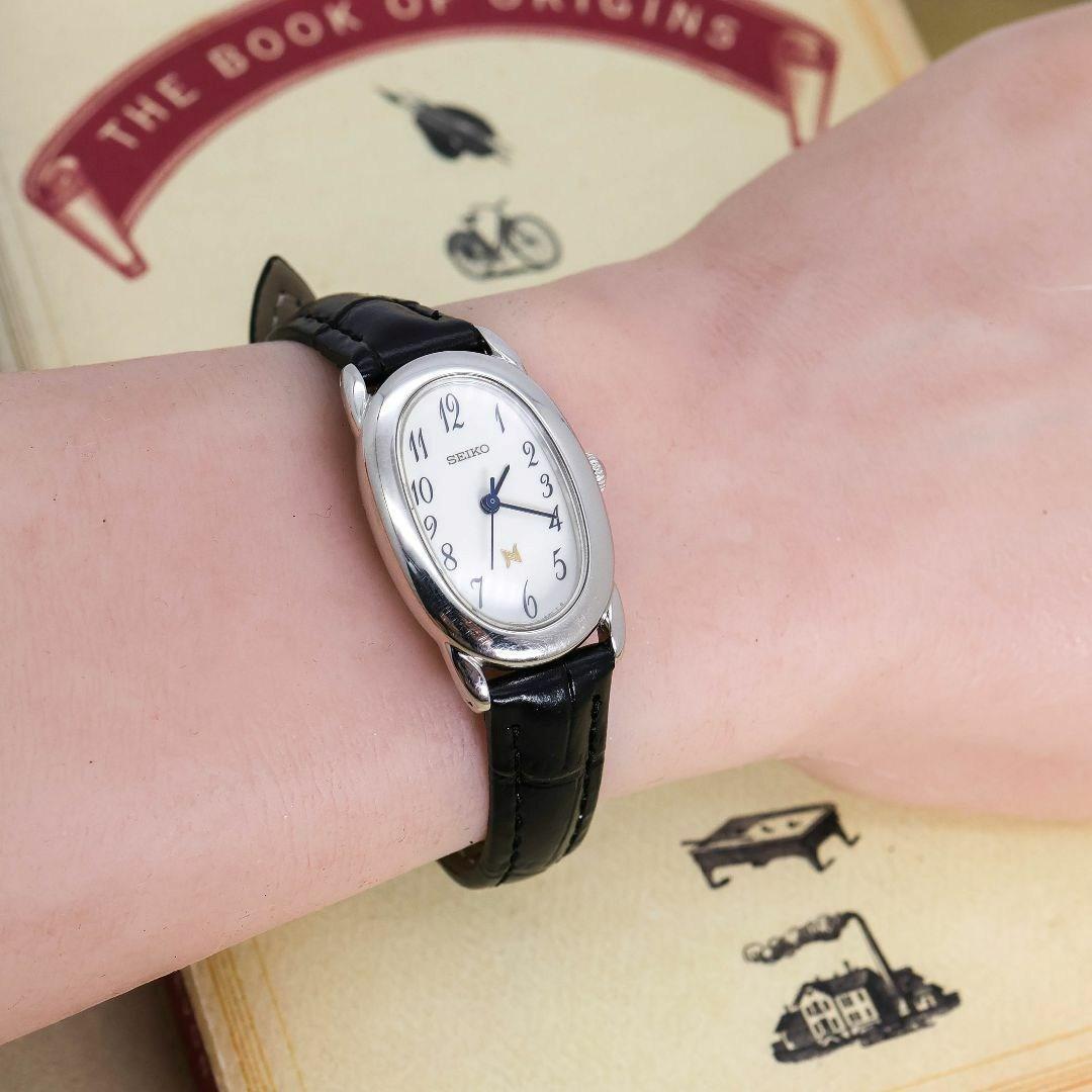 稼働 SEIKO NOIE 腕時計 オーバル 新品レザー レディース 1759