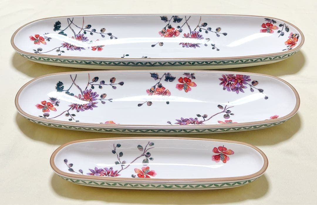 ドイツ製　Villeroy&Boch　オーバル鉢　多用途トレイ大中小3個　廃盤品