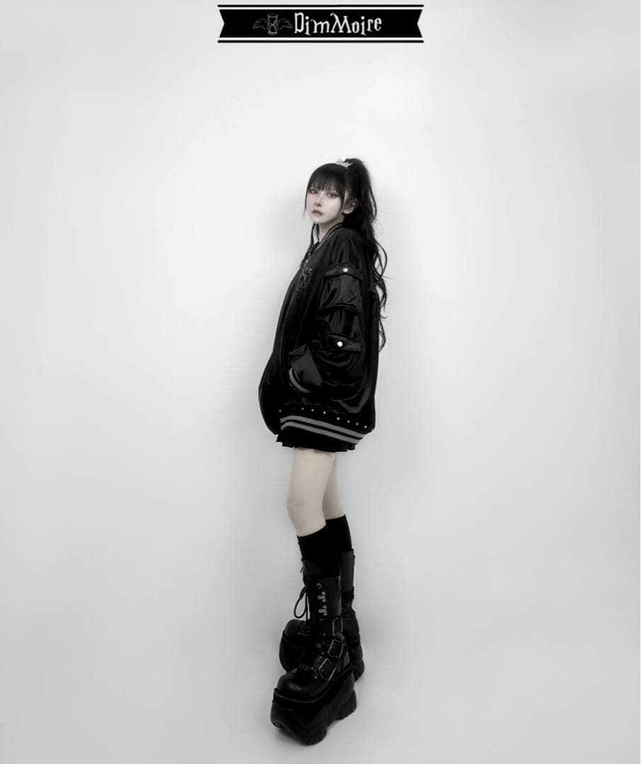 【最終値下げ】DimMoireディムモアールMessyBonesベロアスカジャン