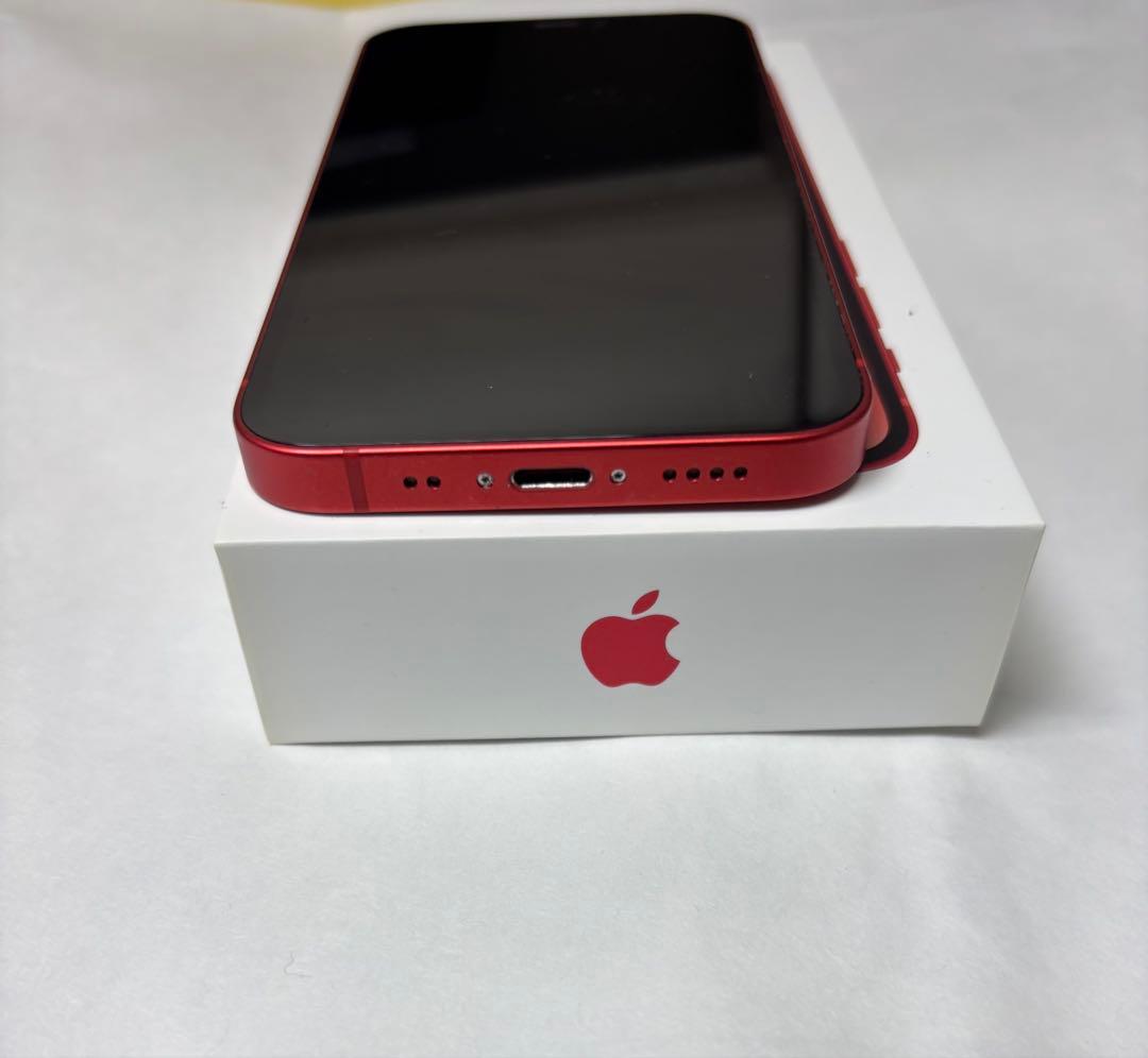 iPhone12mini 128GBレッドSIMフリー美品 電池74%カメラ不調