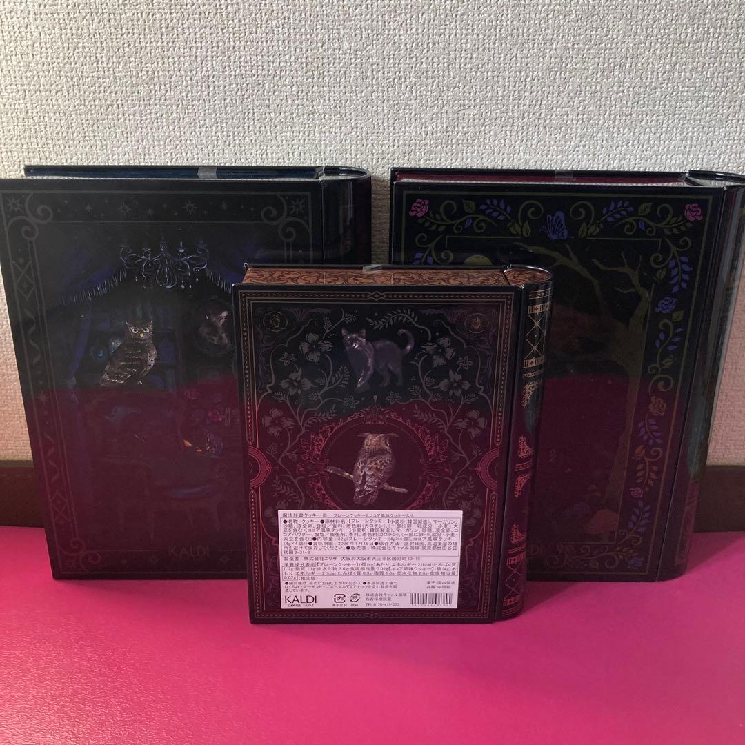 販売終了品❤︎新品❤︎カルディ❤︎魔法辞書カレンダー缶❤︎魔法辞書クッキー缶