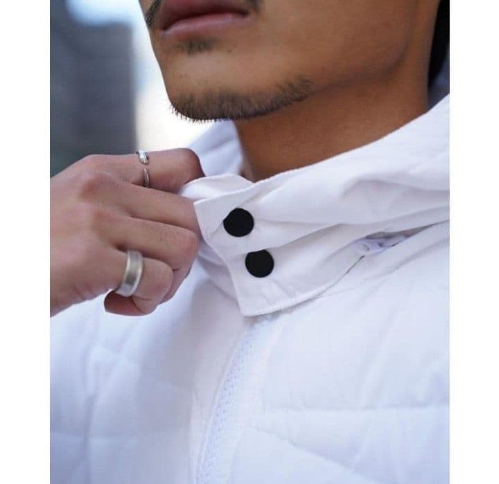 LUXE/R GOLF ダウンフェザーワッフル切替えパーカー45763WHXL②