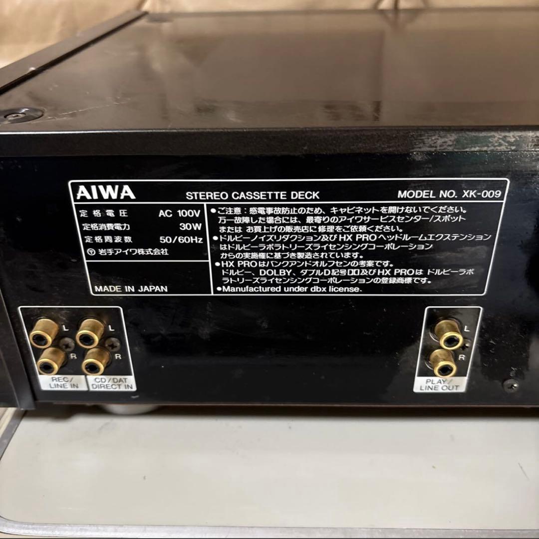 AIWA XK-009　ステレオ カセットデッキ　アイワ