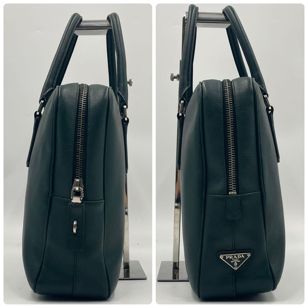 【希少色•極美品】PRADA ブリーフケース サフィアーノレザー ビジネスA4可