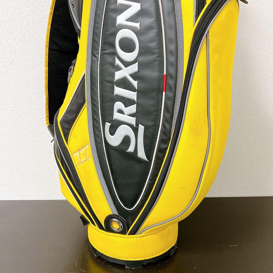 SRIXON スリクソン キャディバッグ 9型 5分割 黄色ゴルフバッグフード付