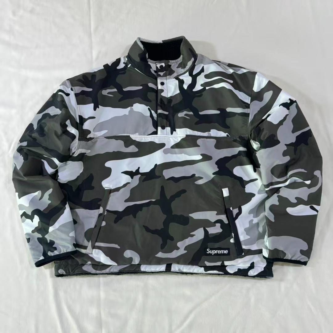 Supreme リバーシブル ハーフジップ カモフラージュ ナイロンジャケット