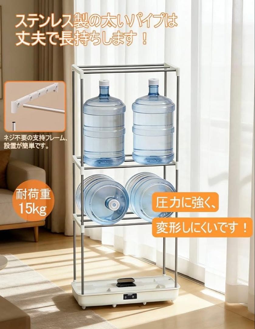 衣類乾燥機 折りたたみ 温風乾燥 大容量 カビ花粉対策 家庭用(グレー)
