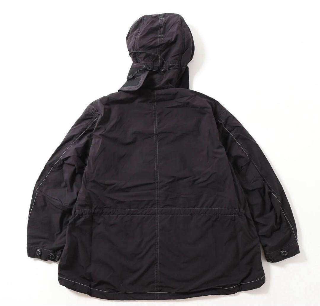 and wander FISHTAIL OCTA COAT ブラック